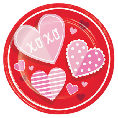 Signature Select Xoxo Valentine Lunch Plates - 8 Count - Image 1
