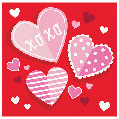 Signature Select Xoxo Valentine Lunch Napkins - 16 Count - Image 1