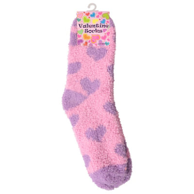 Buffalo Valentine Fuzzy Socks 1 Pair - Each - Image 1