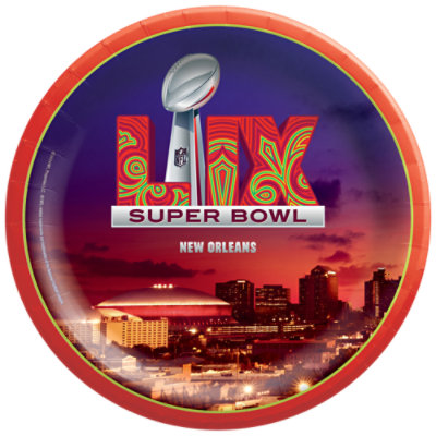 Amscan Super Bowl Lunch Plate 8 Count - Each - Image 1