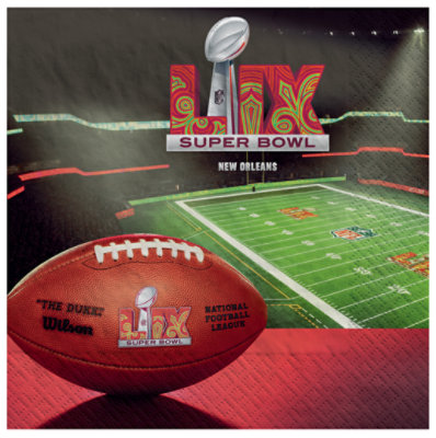 Amscan Super Bowl Beverage Napkin - 16 Count - Image 1