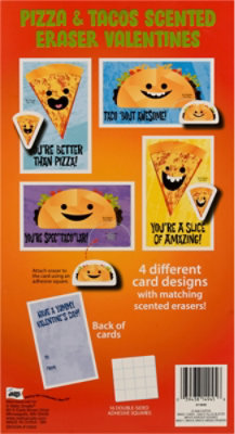 Mello Smello Pizza Taco Scented Eraser Card Kit - 16 Count - Image 3