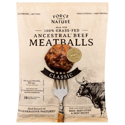 Force Of Nature Gf Classic Meatballs 14 Oz - 14 OZ - Image 1