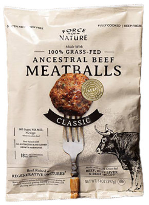 Force Of Nature Gf Classic Meatballs 14 Oz - 14 OZ - Image 1