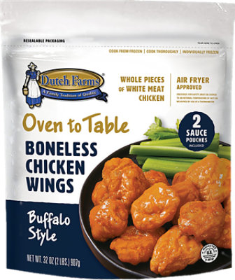 Dutch Farms Buffalo Boneless Chicken Wings 32 Oz - 32 OZ - Image 1