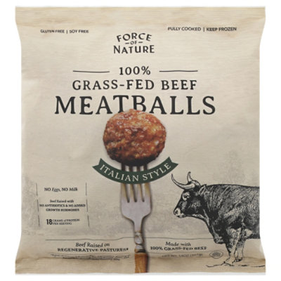 Force Of Nature Beef Gluten Free Italian Style Meatballs 14 Oz - 14 OZ - Image 1