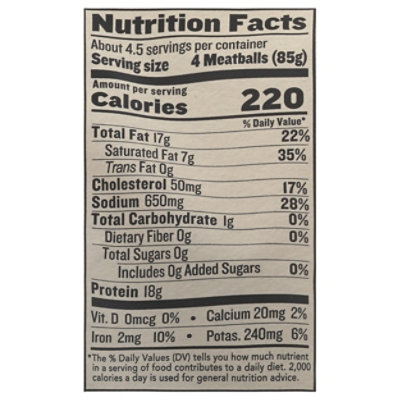 Force Of Nature Beef Gluten Free Italian Style Meatballs 14 Oz - 14 OZ - Image 3