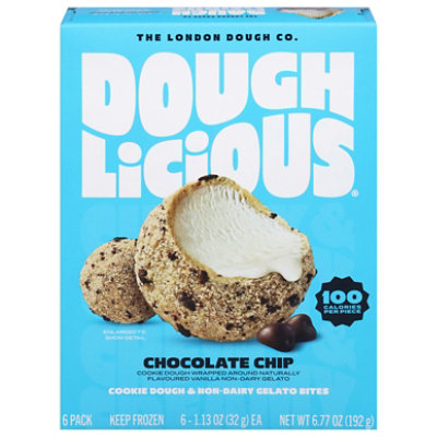 Doughlicious Chocolate Chip Cookie Dough Gelato Bites - 6 - 6.77 Oz