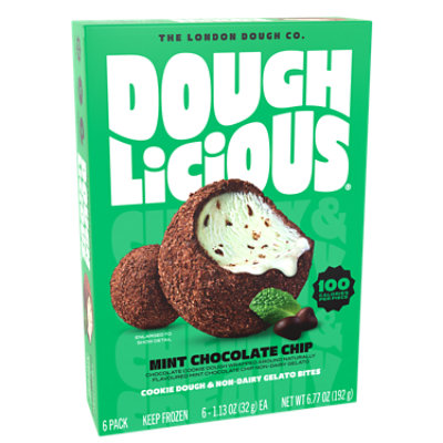 Doughlicious Bites Gelato Mint Chocolate Chip Cookie Dough - 6.77 OZ - Image 1