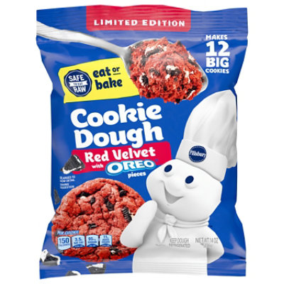 Pillsbury Ready To Bake Red Velvet With Oreo Pieces Cookie Dough 12 Count, 14 Oz - 14 OZ - Image 3