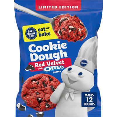 Pillsbury Ready To Bake Red Velvet With Oreo Pieces Cookie Dough 12 Count, 14 Oz - 14 OZ - Image 2