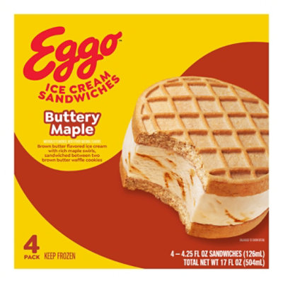 Kllgg Ice Cream Sandwich Eggo Buttery Maple 4-3 Fz 12 Fz - 4-3 FZ - Image 1