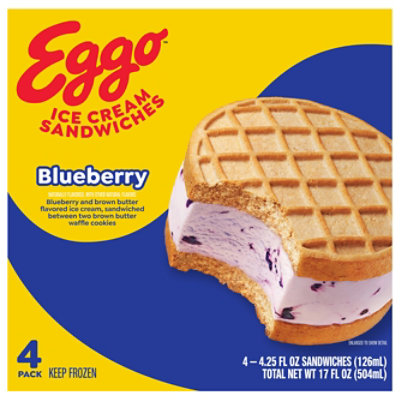 Eggo Blueberry Flavored Ice Cream Sandwiches - 17 Oz - Image 2