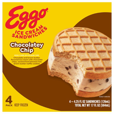 Eggo Chocolatey Chip Ice Cream Sandwiches - 17 Oz - Image 2