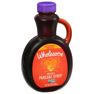 Wholesome Organic Pancake Syrup Bottle - 20 Fl. Oz. (Pack of 6) - Image 1