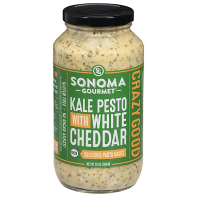 Sonoma Gourmet Pasta Sauce Kale Pesto with White Cheddar Jar - 25 Oz (Pack of 6) - Image 1