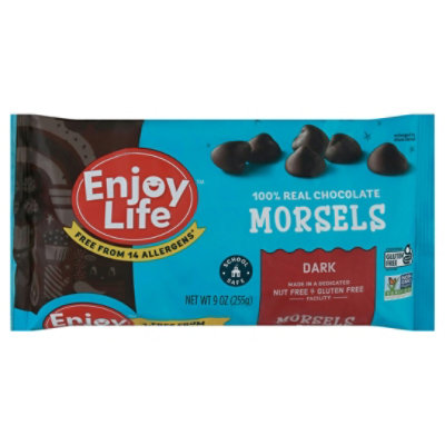 Enjoy Life Baking Chocolate Dark Chocolate Morsels Bag - 9 Oz (Pack of 12) - Image 1