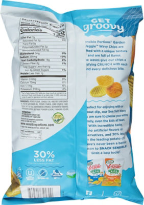 Sensible Portions Chips Wavy Sea Salt - 12 Oz (Pack of 8) - Image 2