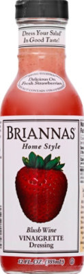 BRIANNAS Dressing Home Style Vinaigrette Blush Wine - 12 Fl. Oz. (Pack of 6) - Image 1