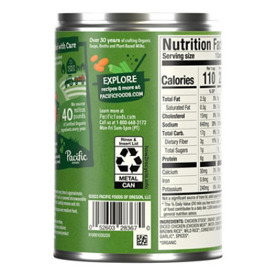 Pacific Foods Organic Chicken and Wild Rice Soup - 16.3 Oz (Pack of 12) - Image 2