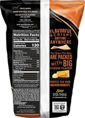 Stacy's Five Cheese Baked Pita Thins Crisps - 6.75 Oz (Pack of 8) - Image 2