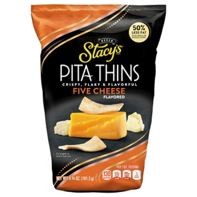 Stacy's Five Cheese Baked Pita Thins Crisps - 6.75 Oz (Pack of 8) - Image 1