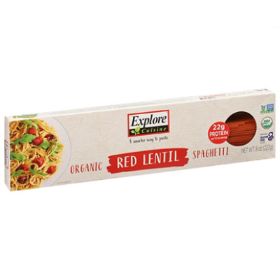 Explore Cuisine Pulse Pasta Organic Spaghetti Red Lentil Box - 8 Oz (Pack of 12) - Image 1