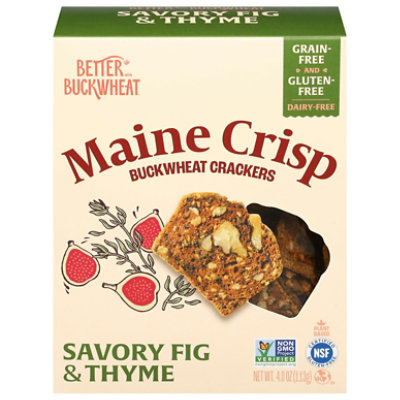 Maine Crisp Savory Fig & Thyme Crisps - 4 Oz (Pack of 10) - Image 1