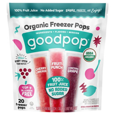 GoodPop Organic Freezer Pops 20 Count - 30 Fl. Oz. (Pack of 6) - Image 2
