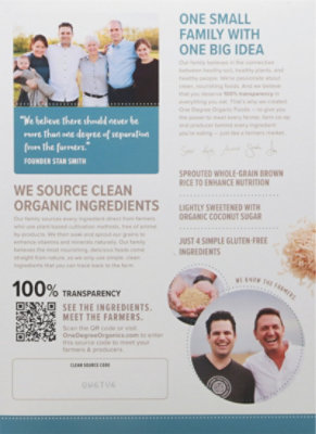 One Degree Organic Foods Cereal Veganic Sprouted Brown Rice Crisps - 8 Oz (Pack of 6) - Image 3