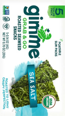 Gimme Seasalt Roasted Seaweed Snack 5 piece - 0.7 Oz (Pack of 6) - Image 2