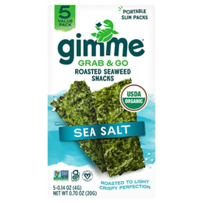 Gimme Seasalt Roasted Seaweed Snack 5 piece - 0.7 Oz (Pack of 6) - Image 1