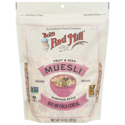 Bob's Red Mill Fruit & Seed Hot or Cold Muesli Cereal - 14 Oz (Pack of 4) - Image 1