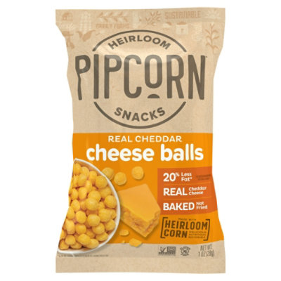 Pipcorn Cheese Ball Cheddar - 1 OZ (Pack of 24) - Image 1