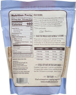 Bobs Red Mill Steel Cut Oats Gluten Free - 24 Oz (Pack of 4) - Image 2