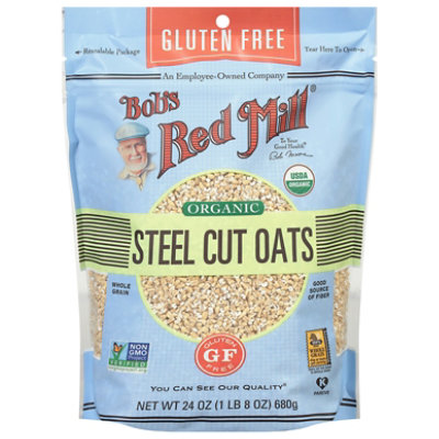 Bobs Red Mill Steel Cut Oats Gluten Free Organic - 24 Oz (Pack of 4) - Image 1