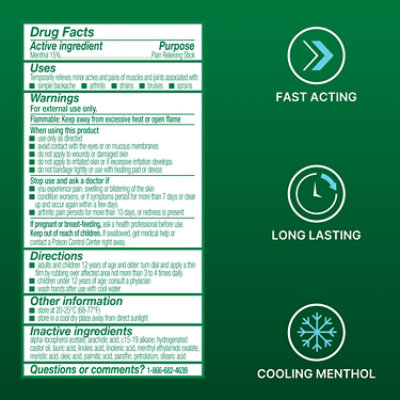 Biofreeze Overnight Menthol Pain Relieving Dry Stick - .76 OZ - Image 6