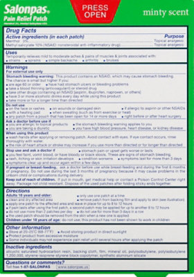 Salonpas Pain Relieving Patch 20ct - 20 CT - Image 6