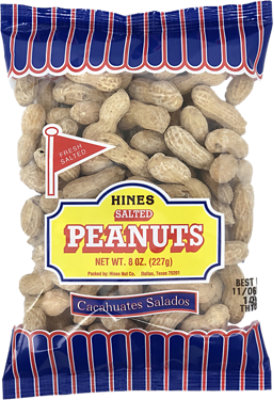 Peanuts Roasted Salted 8 Oz - 8 OZ - Image 1