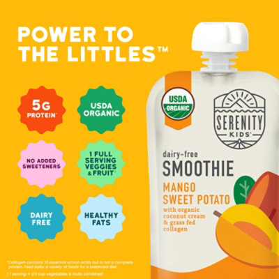 Serenity Kids Dairy Free Smoothie Sweet Potato Spice Plus Prtn 3.5oz - 3.5 OZ - Image 2