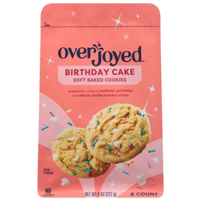 Overjoyed Soft Baked Birthday Cake Cookies 8 Oz - 8 OZ - Image 2