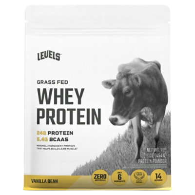 Levels Vanilla Bean Grass Fed Whey Protein 16oz - 16 OZ - Image 1