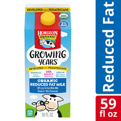 Horizon Organic Growing Years 2% Reduced Fat DHA Omega-3 Milk Carton - 59 Fl. Oz. - Image 1