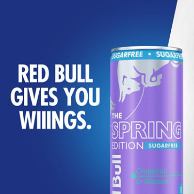 Red Bull Spring Edition Sugar Free Energy Drink Grapefruit With 114Mg Caffeine In Can - 4-12 Fl Oz - Image 4