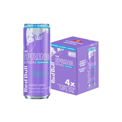 Red Bull Spring Edition Sugar Free Energy Drink Grapefruit With 114Mg Caffeine In Can - 4-12 Fl Oz - Image 1