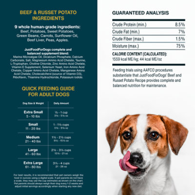 Justfoodfordogs Beef & Russet Potato - 18 OZ - Image 2
