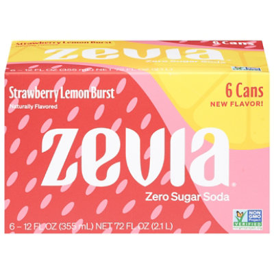 Zevia Strawberry Lemon 6-12fz - 6-12 FZ - Image 3