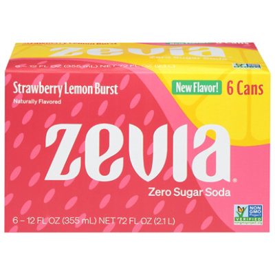 Zevia Strawberry Lemon 6-12fz - 6-12 FZ