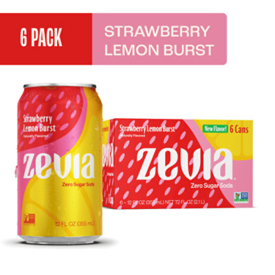 Zevia Strawberry Lemon 6-12fz - 6-12 FZ - Image 2