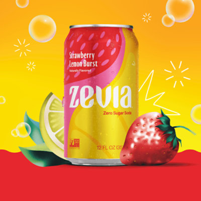 Zevia Strawberry Lemon 6-12fz - 6-12 FZ - Image 3